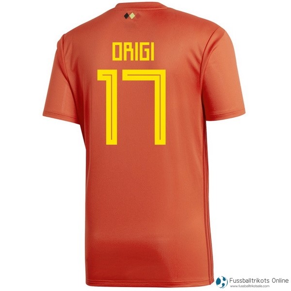 Belgica Trikot Heim Origi 2018 Rote Fussballtrikots Günstig